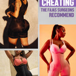 Snatched Body Tummy Control Shapewear Bodysuit | Stage 2 Faja Short Leg | Fajas Colombianas for Post-Op BBL Black M