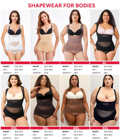 Nebility Shapewear for Women Tummy Control Bodysuit Faja Body Shaper Waist Trainer Snatched Corset Body Suit (Small,Beige)