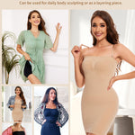 SLIMBELLE Women’s Strapless Shapewear Slip Tummy Control Dress Slip Seamless Full Body Shaper for Under Dresses NUDE S