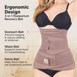 3 in 1 Postpartum Belly Support Recovery Wrap – Postpartum Belly Band, After Birth Brace, Slimming Girdles, Body Shaper Waist Shapewear,Post Surgery Pregnancy Belly Support Band(Dusty Plum, M/L)