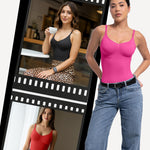 Lover-Beauty Bodysuits for Women Tummy Control Seamless Shapewear Thong Full Bust Body Shaper Pink Large
