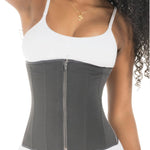 Sonryse 023ZL Fajas Colombianas Reductoras y Moldeadoras Open Bust Tummy Control Compression Waist Cincher Shaper for Women Black Ash Large