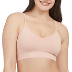 SPANX SPANXsmooth EcoCare Seamless Shaping Longline Bralette - Comfortable Everyday Bralette - Women's Bra with No Underwire - Vintage Rose - Medium