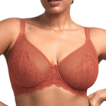 HSIA Minimizer Bras for Women Large Bust Full Coverage Lace Plus Size Bra - Mermaid Scales