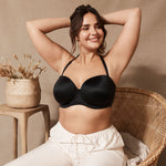 Bali Womens One Smooth U Strapless Bra, Ultimate Stay in Place, 7-Way Multiway Underwire Full Coverage Bra, Black, 36C US