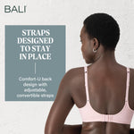 Bali Women's One Smooth U Ultra Light Convertible Bra DF3439, Hush Pink, 34DD