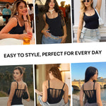 Nebility Shapewear for Women Bodysuits Tummy Control Bodysuit Body Shaper Sexy Back Seamless Sleeveless Body Suit (Black, Small)