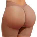 Lover-Beauty Low Back Tummy Control Shapewear Butt Lifting Shorts Seamless Thigh Slimmer Panties Underwear Brown Medium