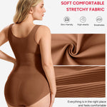 Nebility Bodysuit Shapewear for Women Tummy Control Body Shaper Faja Waist Trainer Seamless Body Suit Going Out Tops
