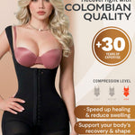 Sonryse Shapewear for women Fajas Colombianas Moldeadoras | Stage 2 Faja Tummy Control Shapewear after Tummy Tuck and Liposuction Black Large