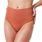 SPANX SPANXshape Everyday Shaping Brief - Core Control Shapewear Underwear - Invisible Under Clothes - Seamless Design - Sedona - Medium