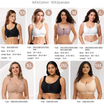 BRABIC Zip Front Closure Everyday Bra for Women Post Surgery Compression Support with Adjustable Straps Wirefree (X-Small, Beige)