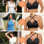 Popilush Bras for Women No Underwire Supportive Comfortable Bralettes Plus Size Bra Black