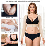 YERKOAD Arm Shapers for Women Flabby Arms Post Surgery Compression Sleeves Arm Faja Front Closure Shapewear Tops (Beige, Medium)