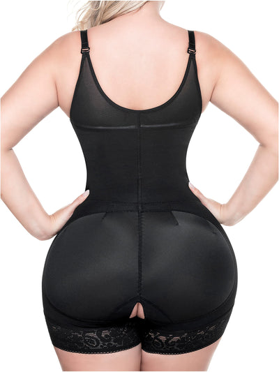 Sonryse 096 Colombian Faja Post Surgery Compression Shapewear Garment After Liposuction for Women Colombian Postpartum Shapewear Black L