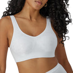 Bali Womens Comfort Revolution Wireless Bra, Comfortflex Fit Full-coverage Wirefree Bras, White Dot, Small US