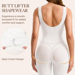 BRABIC Waist Trainer Shapewear White Bodysuits for Women Tummy Control Seamless Full Low Back Faja Body Shaper Butt Lifter(White, Large)