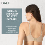 Bali Women's One Smooth U Ultra Light Illusion Neckline Underwire Bra, Nude,36C