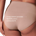 SPANX shape ExtraOrdinary Brief - Sculpting with Compression - Women's Shapewear Underwear - Recycled Nylon Fabric Blend - Chestnut Brown - Medium