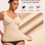 FeelinGirl Women Shapewear Tank Top Tummy Control Compression Tanks V Neck Seamless Body Shaper Camisole Tops for Women Skin XL