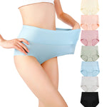 cauniss Cotton Panties High Waisted C Section Recovery Postpartum Soft Full Coverage Underwear for Women(7 Pack) (multicolor, Medium)