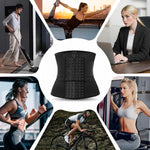 GainKee Waist Trainer Cincher for Women Corset Shapewear with Hooks Faja Colombiana Tummy Control Underbust Body Shaper Black S