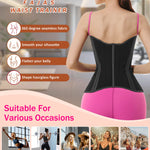 GainKee Latex Waist Trainer for Women Workout Waist Cincher Trimmer Belly Belt Tummy Control Body Shaper Sport Girdle Black XS