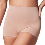 SPANX SPANXshape ExtraOrdinary Boyshort - Sculpting Compression - Women's Shapewear Underwear - Recycled Nylon Fabric Blend - Toasted Oatmeal - Medium