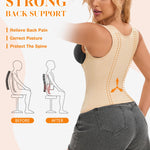 GainKee Waist Trainer for Women Corset Shapewear Workout Trimmer Belt Slimming Body Shaper Tummy Control Cincher Girdle Apricot