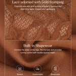 Popilush Lace Bodysuit Shapewear Tummy Control Big Bust V Neck Corset Body Suits Sleeveless Going Out Tops Plus Size
