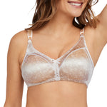 Bali Womens Double Support Wireless Bra, Comfortsoft Full-coverage Wirefree Df3820 Bras, Pink Chic Lace Print, 36C US