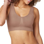SPANX Breast of Both Worlds Reversible Comfort Bra - Wireless, Seamless Bra - Reversible Design - Wire-Free Comfort - Oxford/Indigo Haze - Medium
