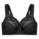 Glamorise Full Figure Plus Size MagicLift Minimizer Bra Wirefree #1003 Black