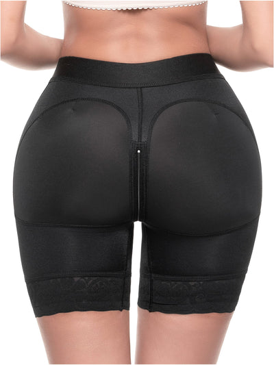 Sonryse TR71BF Tummy Control High Waisted Butt Lifter Firm Shapewear Shorts for Women Faja Colombiana Reductora de Abdomen y Cintura para Mujer Black L
