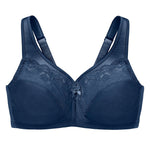Glamorise Full Figure Plus Size MagicLift Minimizer Bra Wirefree #1003 Blue