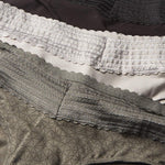 Warner's womens Blissful Benefits No Muffin Cotton Stretch Lace Multipack Hipster Panties, Stone Crystal Web/Platinum/Black, Medium US