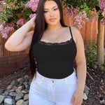 EUYZOU Women Shapewear Tummy Control Camisole Tops - Scoop Neck Sexy Compression Tank Tops Seamless Body Shaper, Black M
