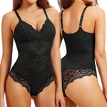 REYEOGO Lace Shapewear Bodysuit for Women Tummy Control Body Shaper V Neck Fajas Tank Tops Slimming Camisole Corset