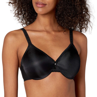Wacoal Women's Simple Shaping Unlined Full Coverage Minimizer Bra, 857109, Black, 38DD