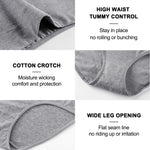 IROCUE High Waisted Underwear Cotton Brief Ladies Panties Full Coverage Breathable Tummy Control Underwear for Women Multipack-L