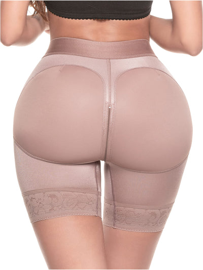 Sonryse TR70ZF High Waisted Shapewear Shorts Girdle Tummy Control for Women Calzones Fajas Colombianas Reductoras y Moldeadoras para Mujer Cocoa M