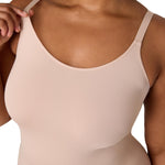 PLAYTEX Women's Cami, Smoothing Seamless Tank Top for Women, Long Length, Moisture-Wicking, Adjustable Straps Almond
