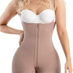 Sonryse 095ZF Posparto Fajas Colombianas Reductoras y Moldeadoras Colombian Post Surgery Shapewear for Women Tummy Control Butt Lifter Cocoa XS