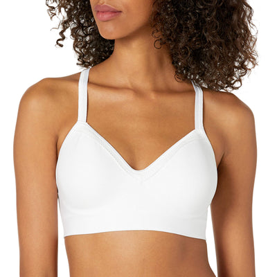 Hanes Women's Wireless Seamless Full-Coverage Convertible T-Shirt Bra with Moisture-Wicking