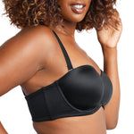 Bali Womens One Smooth U Strapless Bra, Ultimate Stay in Place, 7-Way Multiway Underwire Full Coverage Bra, Black, 36D US