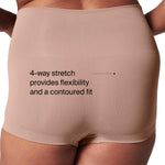 SPANX SPANXshape ExtraOrdinary Boyshort - Sculpting Compression - Women's Shapewear Underwear - Recycled Nylon Fabric Blend - Chestnut Brown - Medium