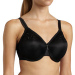 Wacoal womens Slimline Seamless Underwire Minimizer Bra, Black, 36DD