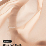 INLYRIC Women's Cosnufy Sheer Balconette Bra Demi Unlined Plunge Mesh See Through Sexy Bras Underwire Gravel Beige 36D