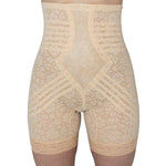 Rago Womens Style 6207 – High-Waist Thigh Slimmer. Guaranteed No Top Roll Beige 2X/34 One Size