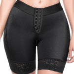 Sonryse TR71BF Tummy Control High Waisted Butt Lifter Firm Shapewear Shorts for Women Faja Colombiana Reductora de Abdomen y Cintura para Mujer Black L